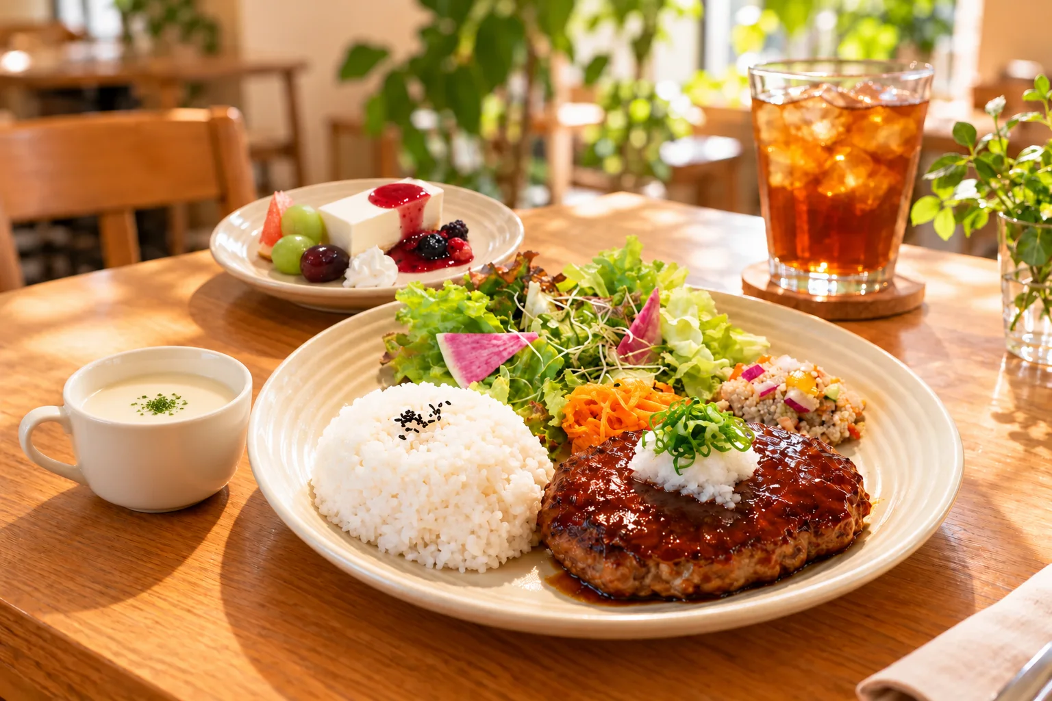 お食事付き貸切のハンバーグプレートの仮イメージ